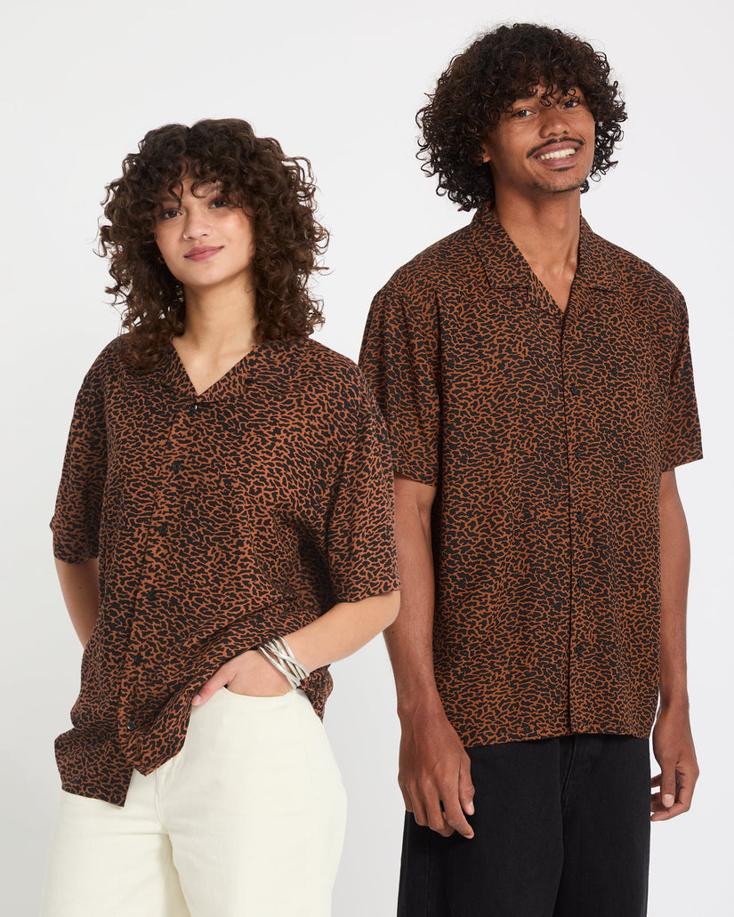 Chemise Utopias Print - Brown Horn