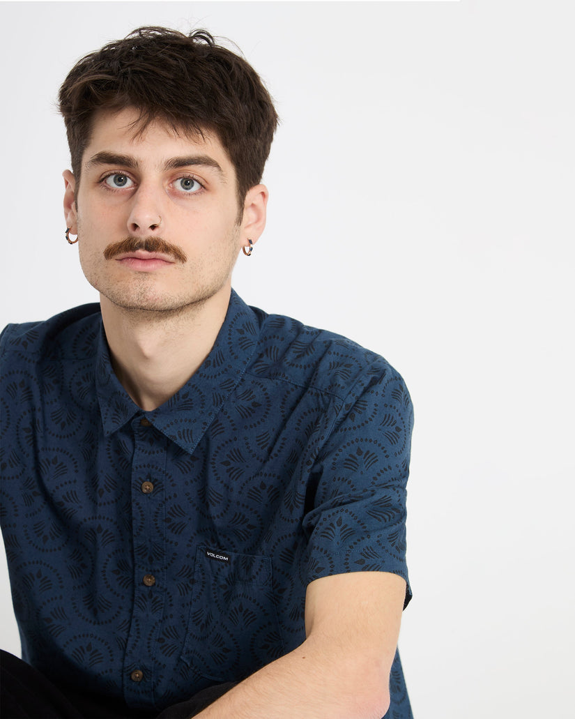 Chemise Scaler Stone Woven - Midnight Blue