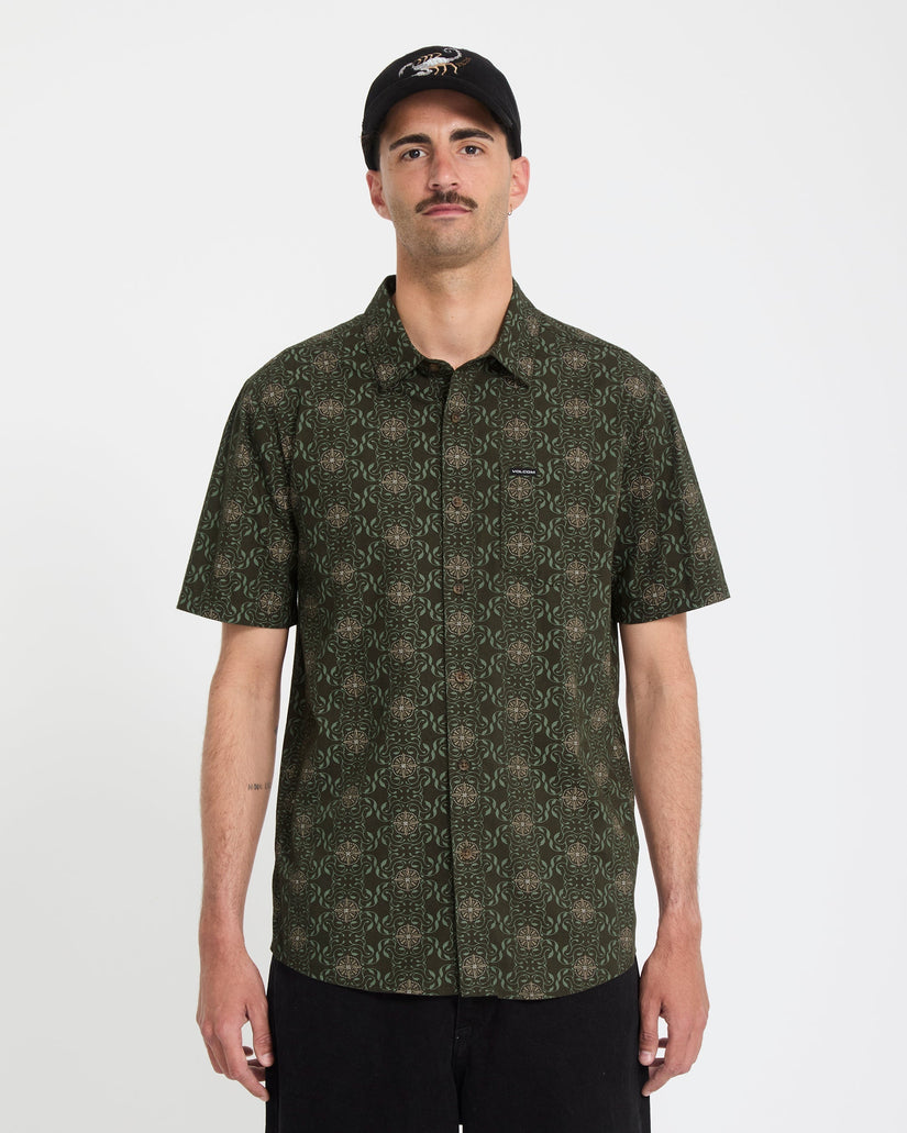 Chemise Scaler Stone Woven - Squadron Green