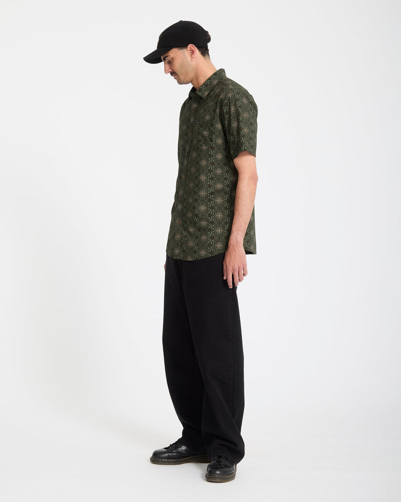 Chemise Scaler Stone Woven - Squadron Green