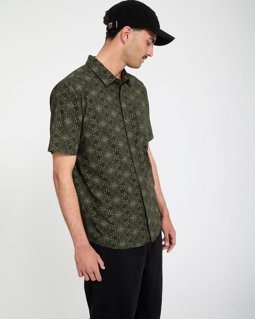 Chemise Scaler Stone Woven - Squadron Green
