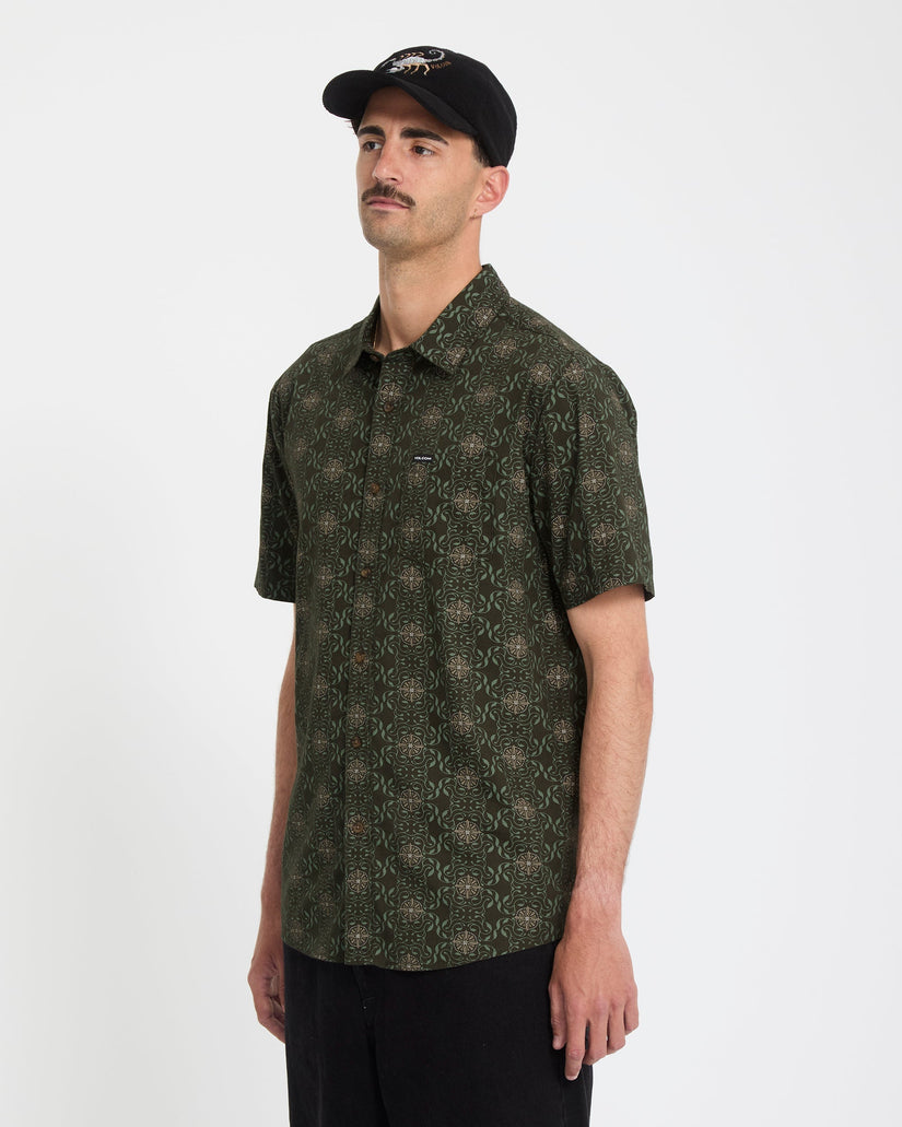 Chemise Scaler Stone Woven - Squadron Green