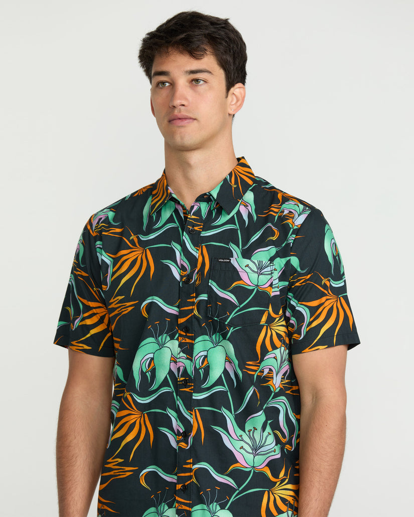 Chemise Brainmelter Floral - Black Green