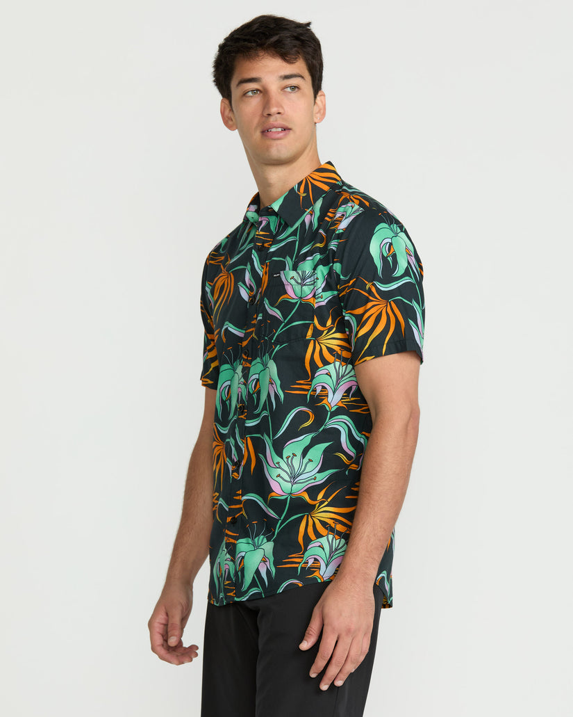 Chemise Brainmelter Floral - Black Green