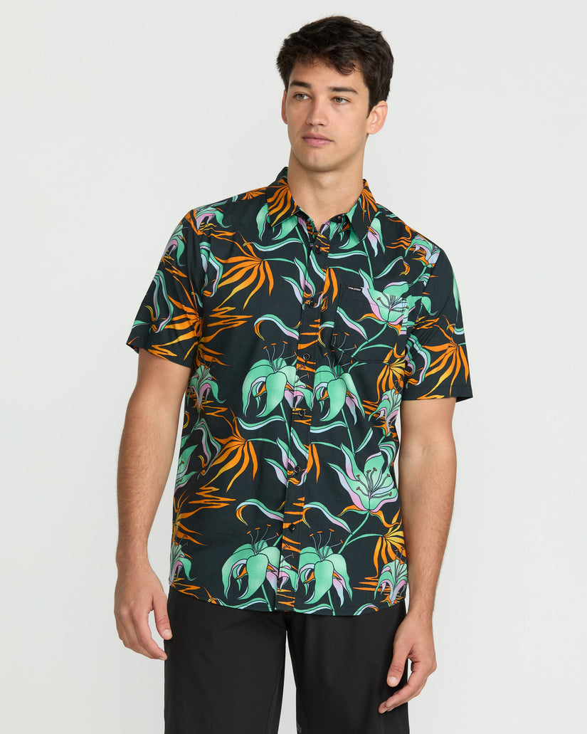 Chemise Brainmelter Floral - Black Green