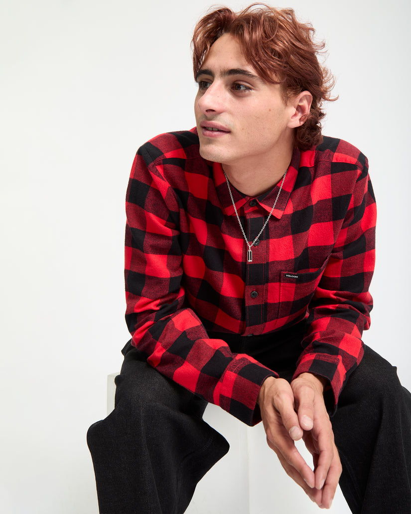 Chemise Caden Plaid - Lifeguard Red