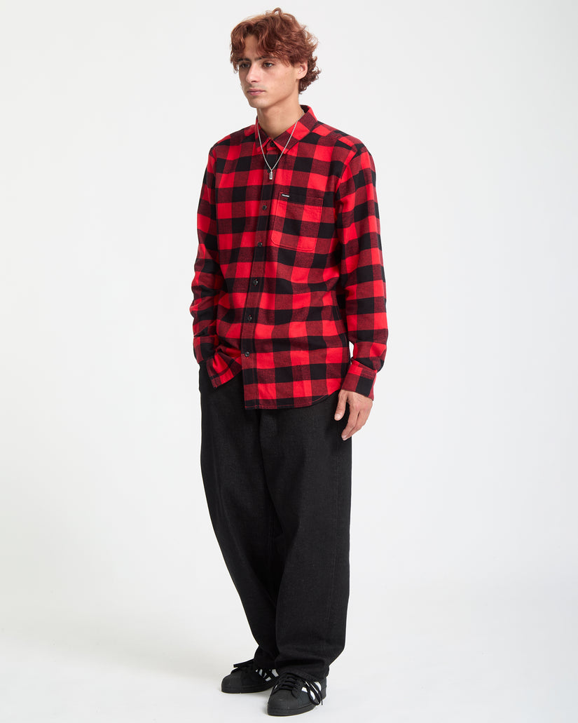 Chemise Caden Plaid - Lifeguard Red