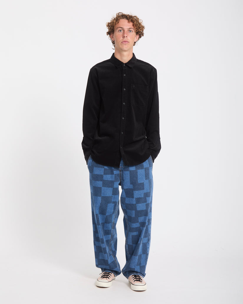 Chemise Zander Corduroy - Black Combo