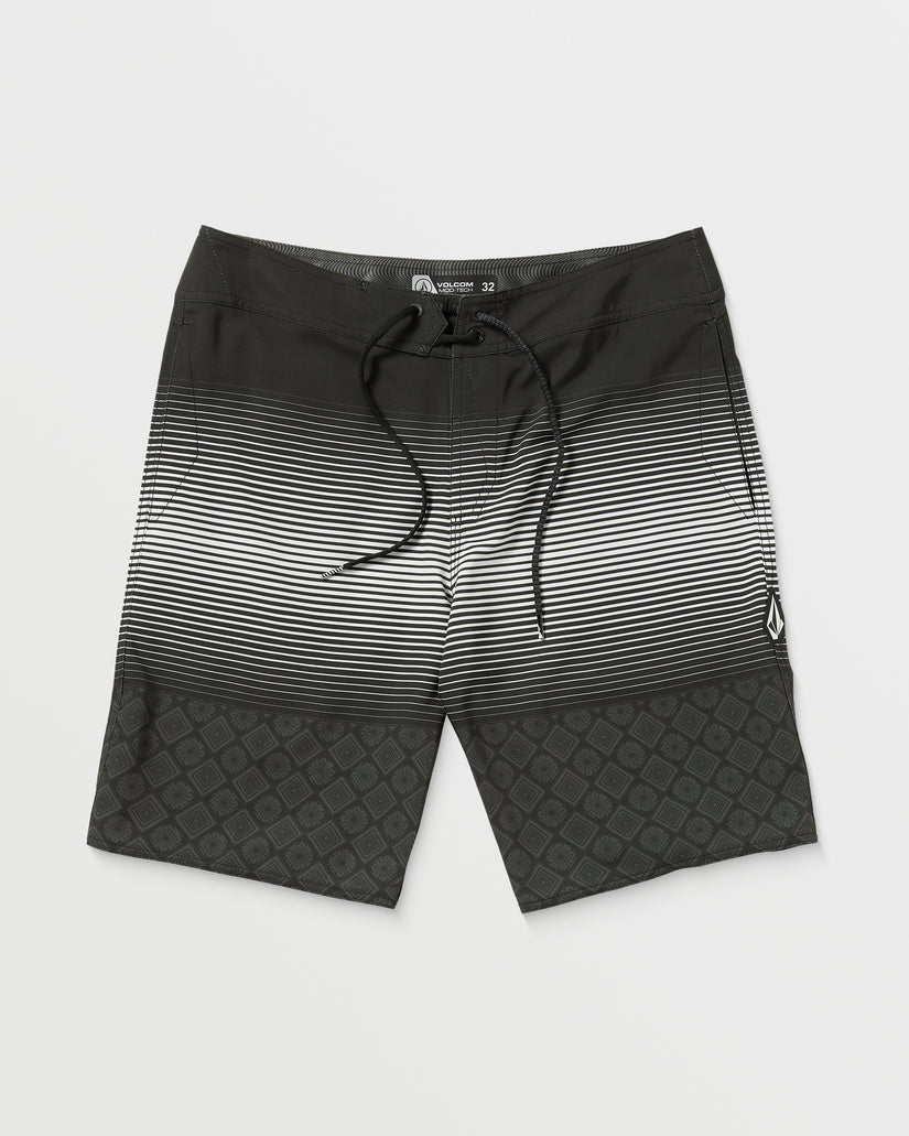Boardshort Lido Stripe Mod 20" - BLACK