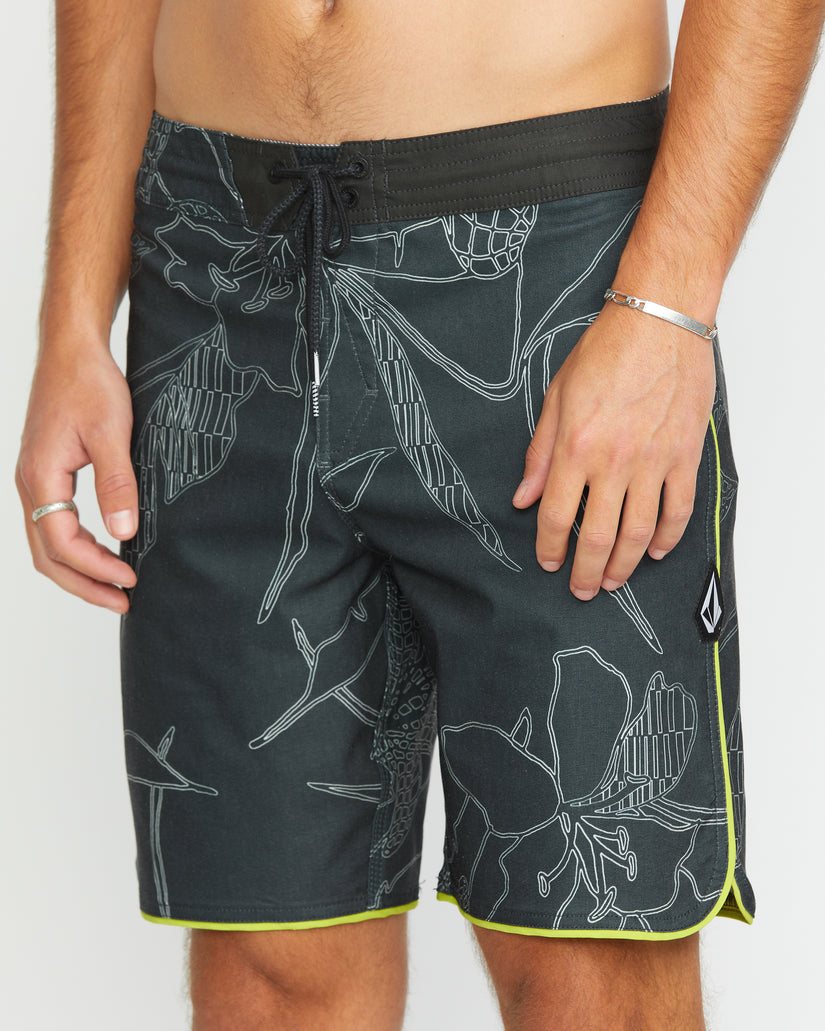 Boardshort Mister Fib Scallop Stoney 19" - STEALTH
