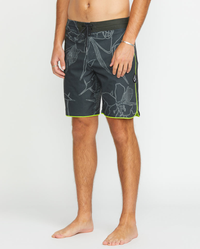 Boardshort Mister Fib Scallop Stoney 19" - STEALTH