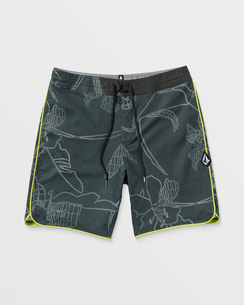Boardshort Mister Fib Scallop Stoney 19" - STEALTH