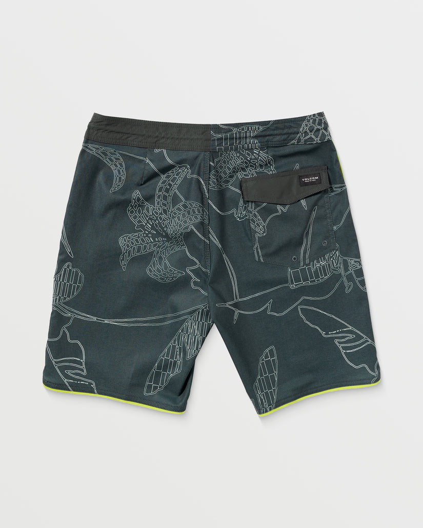 Boardshort Mister Fib Scallop Stoney 19" - STEALTH