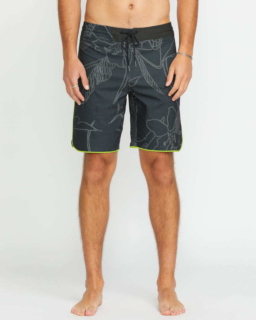 Boardshort Mister Fib Scallop Stoney 19" - STEALTH