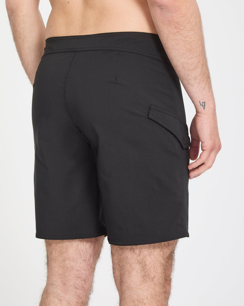 Boardshort Lido Solid Mod 18" - Black
