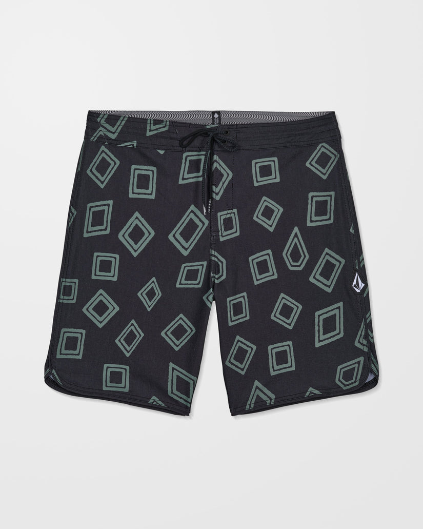 Boardshort Contact Scallop Stoney 19" - Black