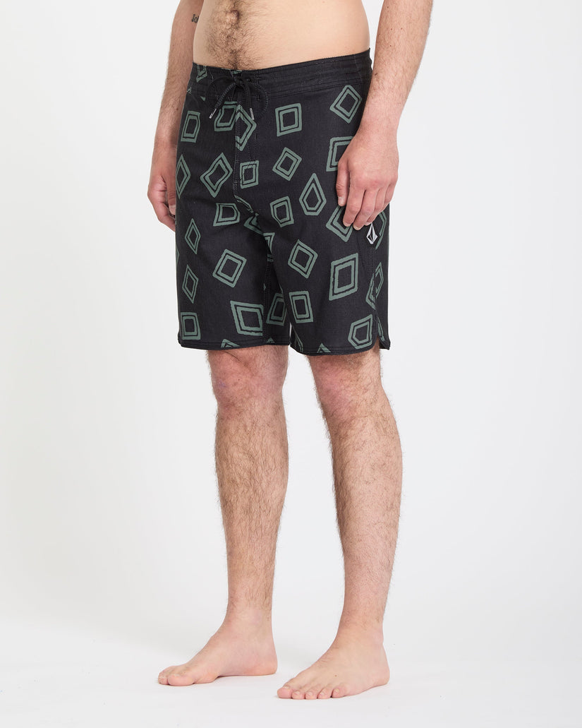 Boardshort Contact Scallop Stoney 19" - Black