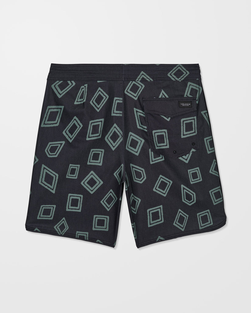 Boardshort Contact Scallop Stoney 19" - Black
