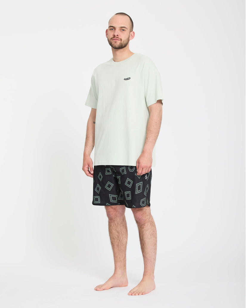 Boardshort Contact Scallop Stoney 19" - Black
