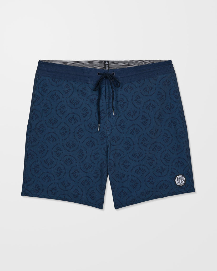 Boardshort Psych Cotton Stoney 17" - Midnight Blue