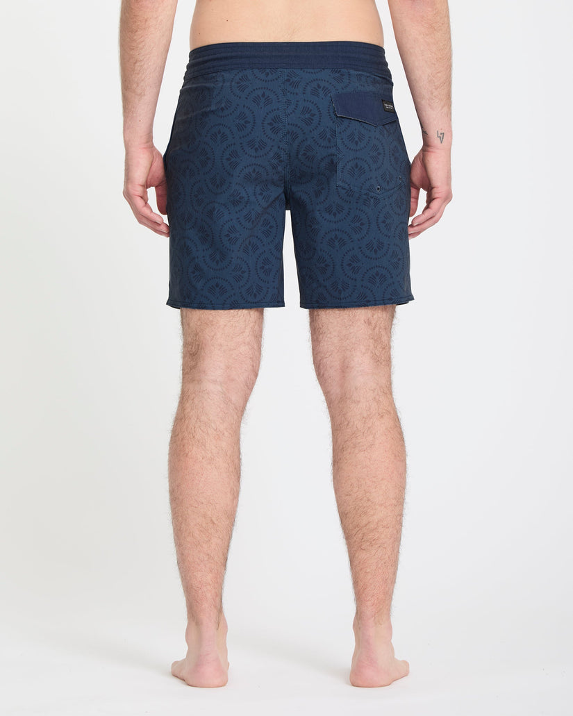 Boardshort Psych Cotton Stoney 17" - Midnight Blue