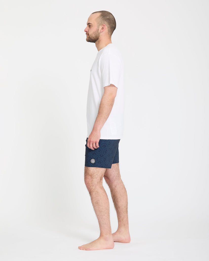 Boardshort Psych Cotton Stoney 17" - Midnight Blue