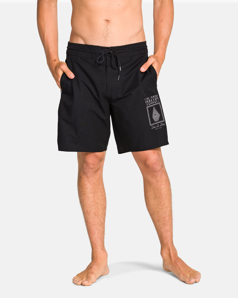 Boardshort Yewster Loose Stoney 18" - Black
