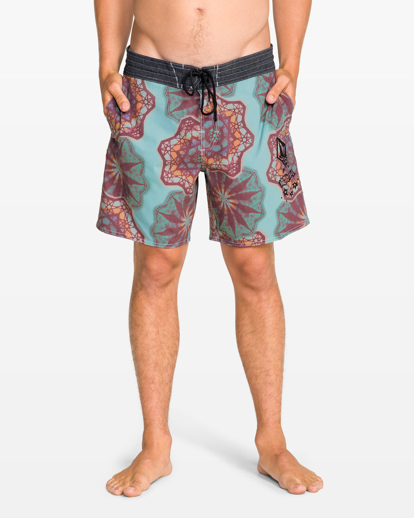 Boardshort Pcs Star Shields Stoney 18" - Black