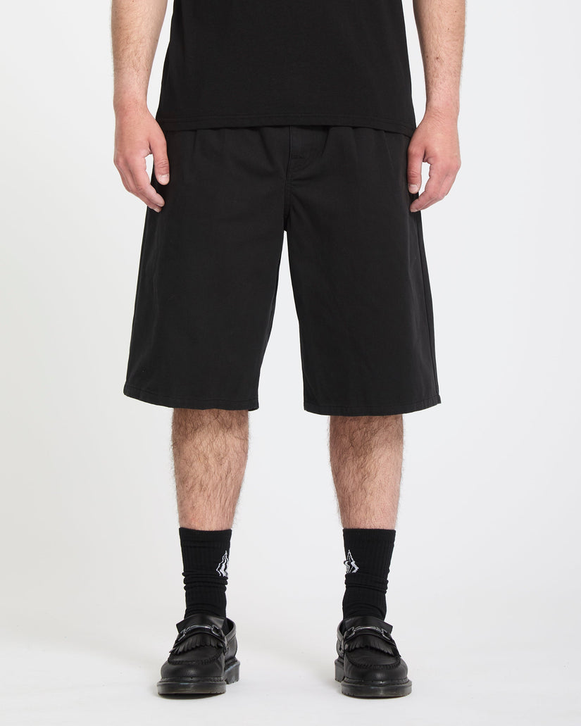 Short Chillow Pleat 24" chino - Black