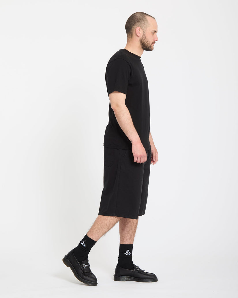 Short Chillow Pleat 24" chino - Black