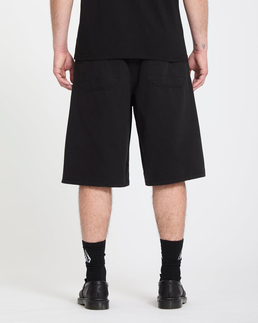 Short Chillow Pleat 24" chino - Black