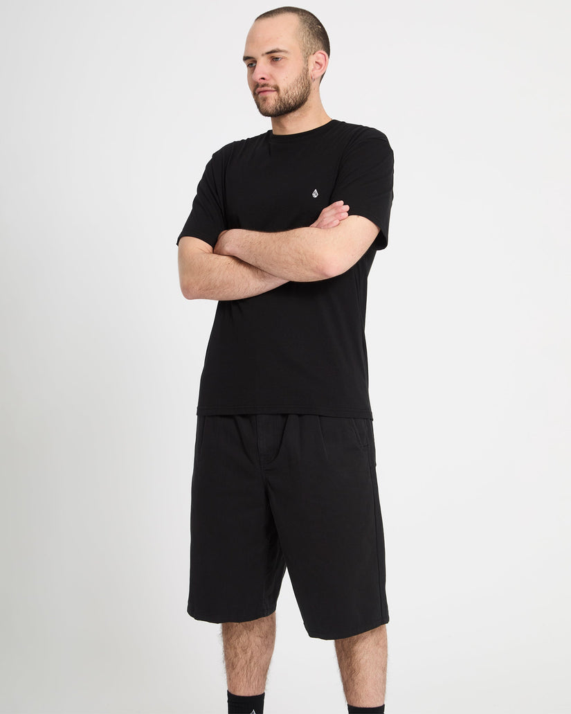 Short Chillow Pleat 24" chino - Black