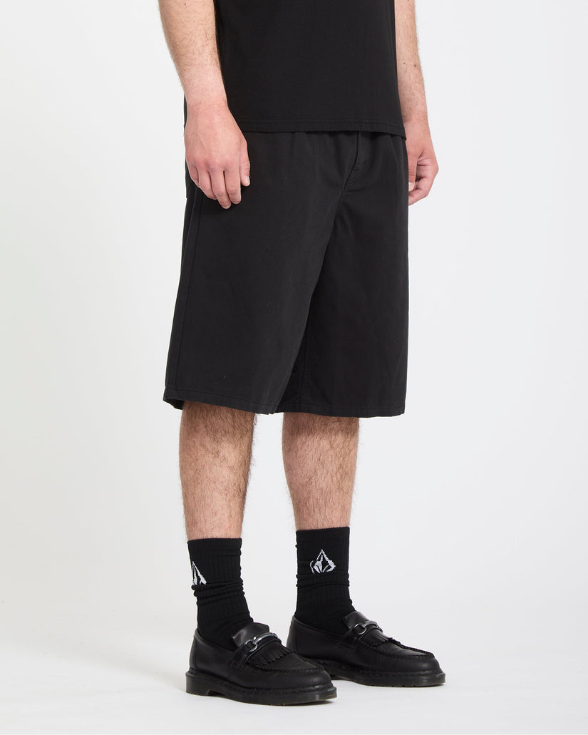 Short Chillow Pleat 24" chino - Black