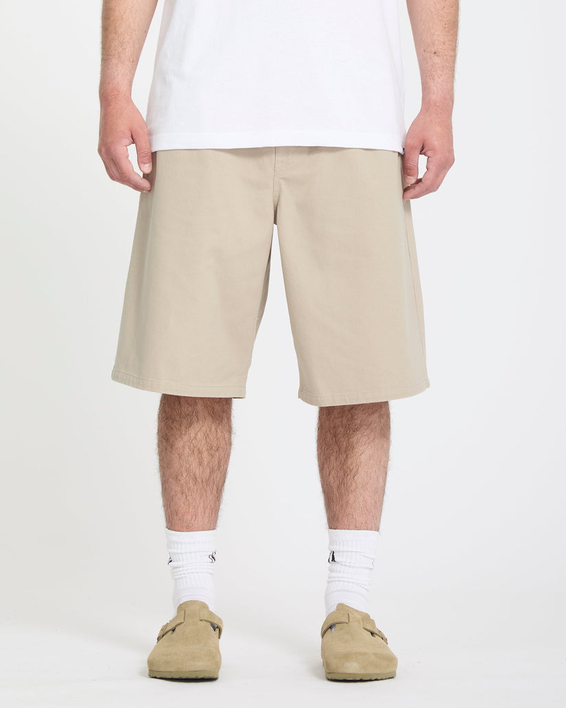 Short Chillow Pleat 24" chino - Light Khaki