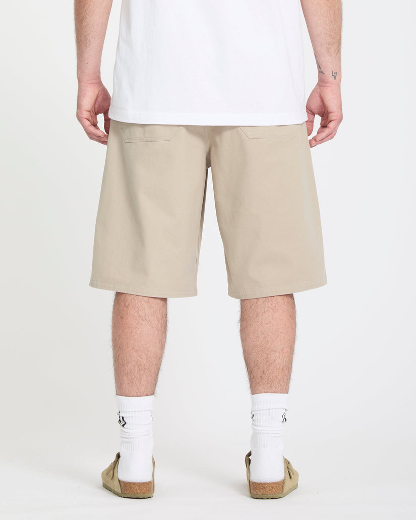 Short Chillow Pleat 24" chino - Light Khaki