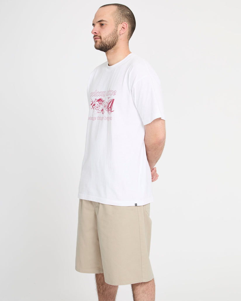 Short Chillow Pleat 24" chino - Light Khaki