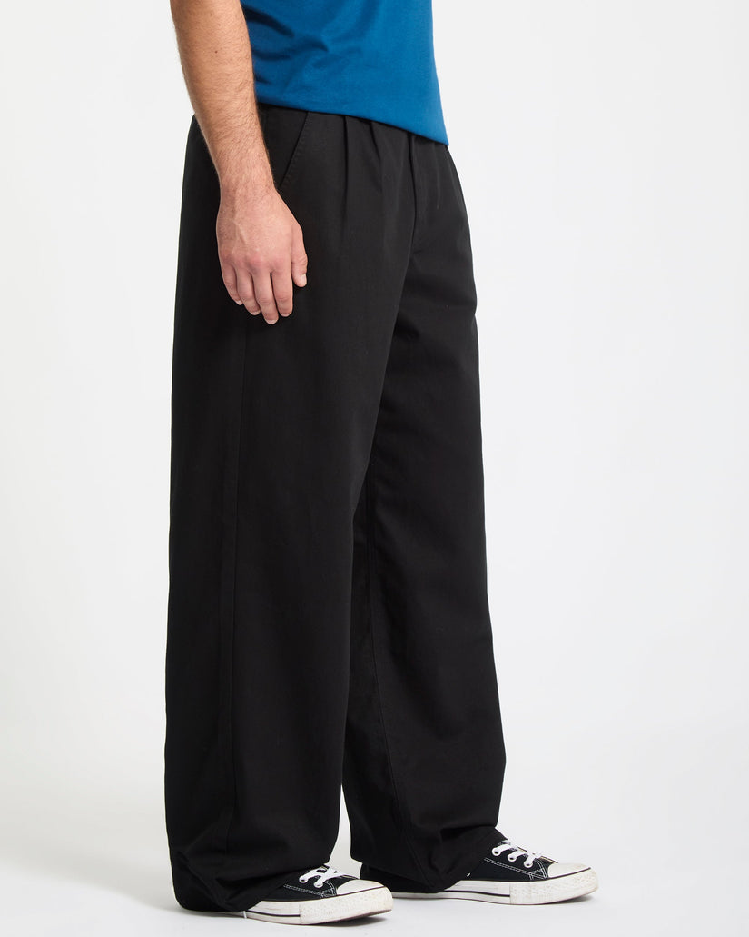 Pantalon chino Baggos Pleat - Black