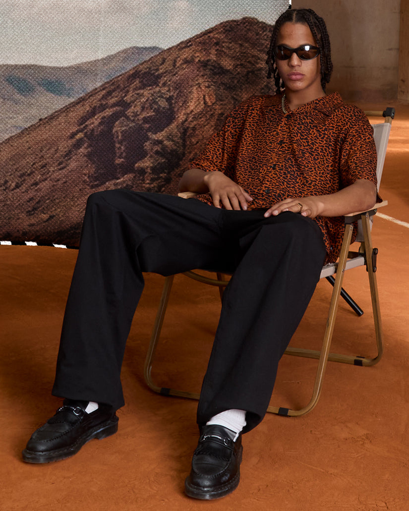 Pantalon chino Baggos Pleat - Black