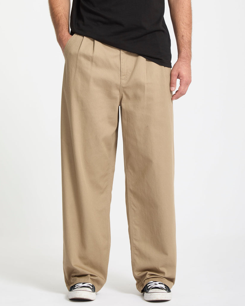 Pantalon chino Baggos Pleat - Khaki