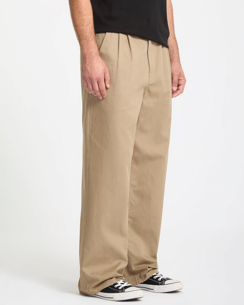Pantalon chino Baggos Pleat - Khaki