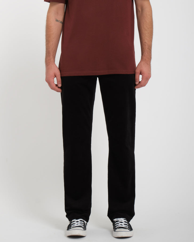Pantalon Solver En Velours Côtelé 5 Poches - Black