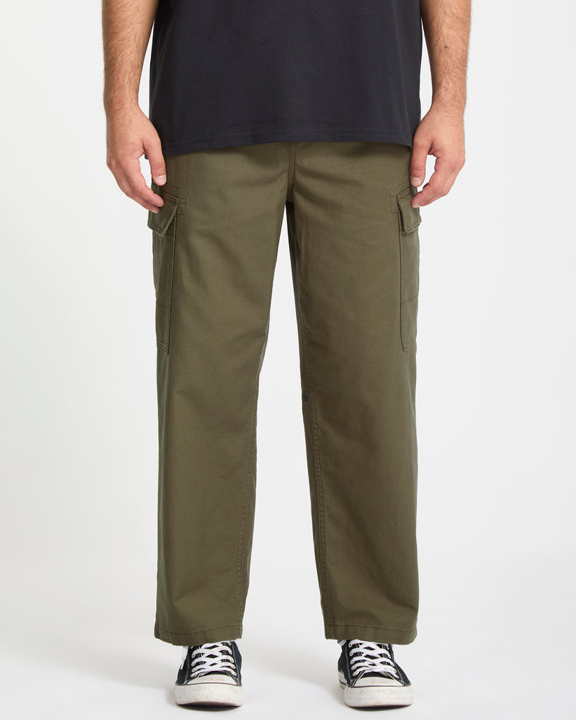 Pantalon À Taille Élastique Billow Tapered - Sage Leaf