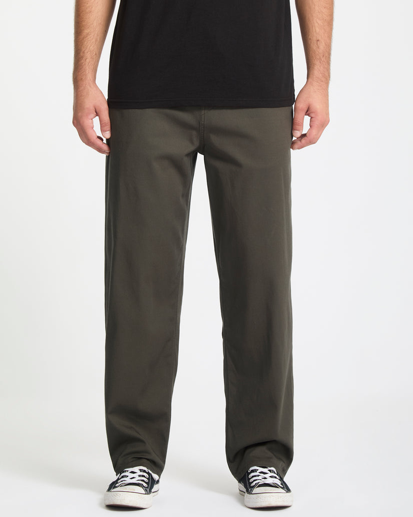 Pantalon À Taille Élastique Freazy Loose - Rinsed Black