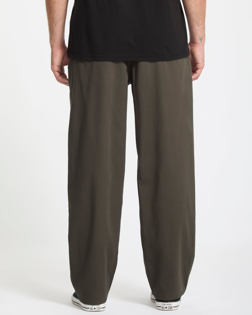 Pantalon À Taille Élastique Freazy Loose - Rinsed Black