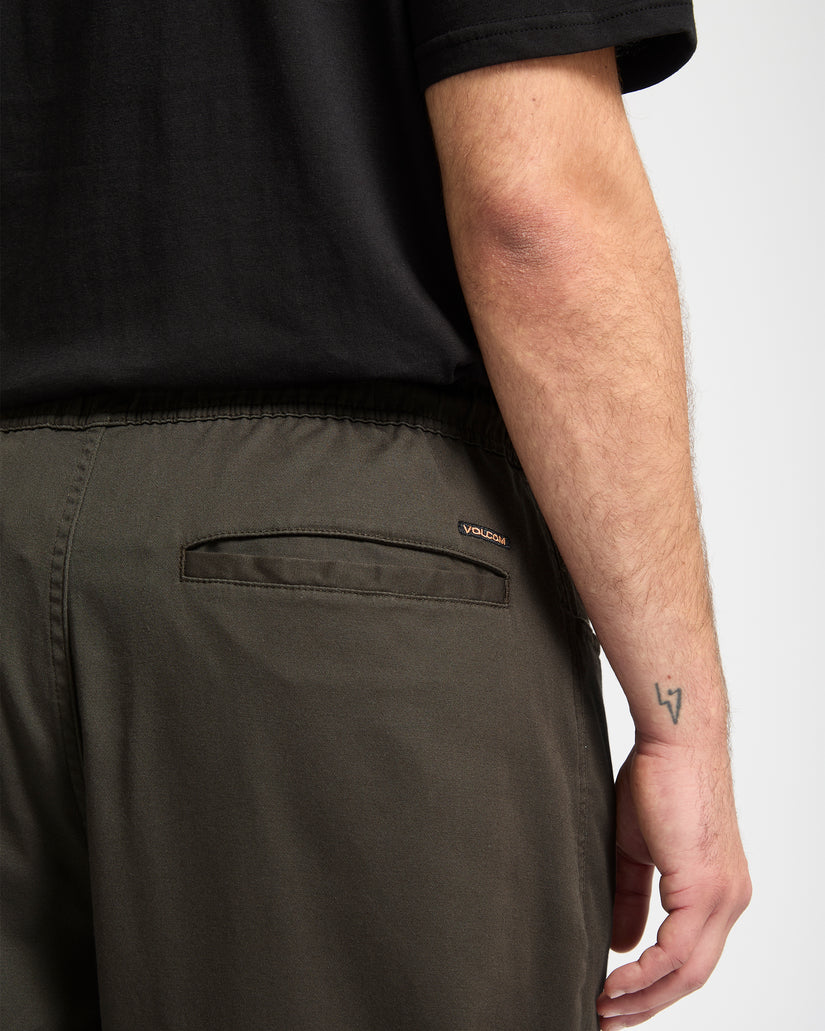Pantalon À Taille Élastique Freazy Loose - Rinsed Black