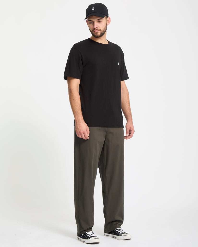 Pantalon À Taille Élastique Freazy Loose - Rinsed Black