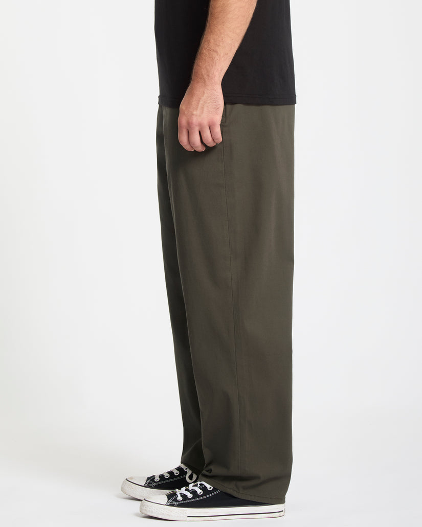 Pantalon À Taille Élastique Freazy Loose - Rinsed Black