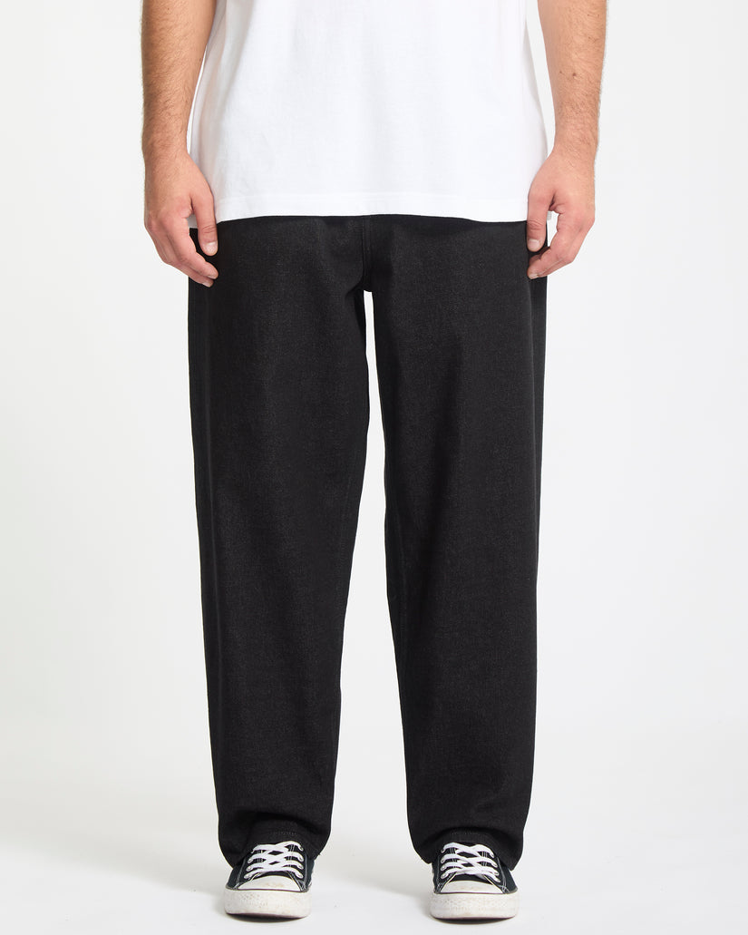 Pantalon À Taille Élastique Freazy Loose - Black Wash