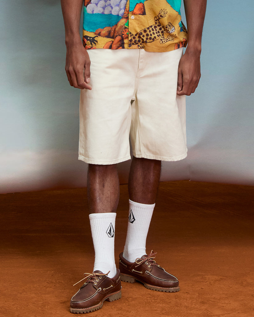 Short en denim Billow 22" - Dirty White