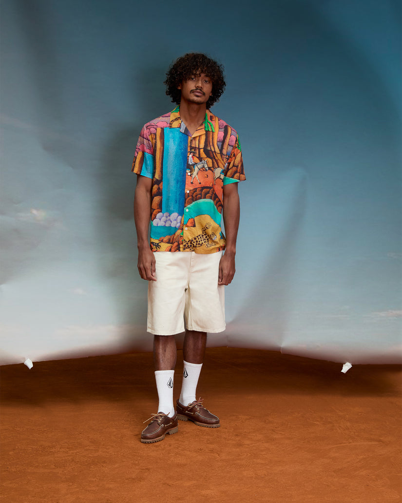 Short en denim Billow 22" - Dirty White